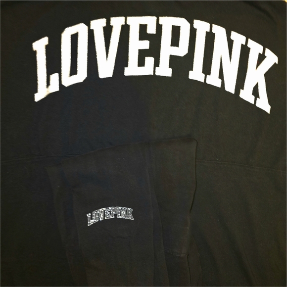 Victoria Secret PINK Shine Varsity Glitter Top/Legging Black - XS - Picture 9 of 12